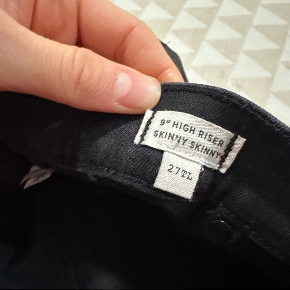 madewell taller 9” high rise skinny jeans Black Sea stretch 27 tall - Picture 8 of 8